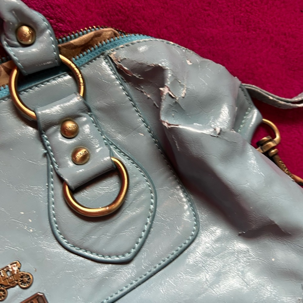 COACH baby blue bag - Picture 3 of 9
